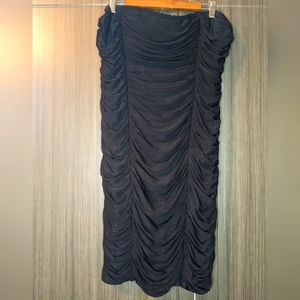 Torrid Strapless Shirred Black Mini Bodycon Dress, 3